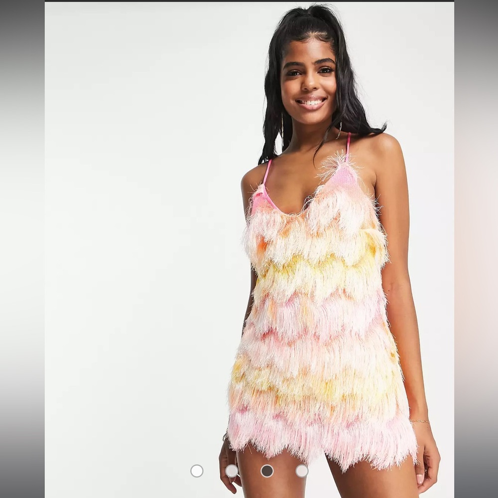 Miss Selfridge Ombre Fringe Dress